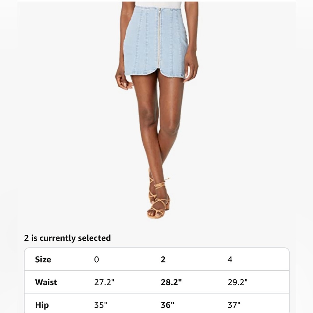 Free People Blue Pencil Mini Skirt Night Out - Picture 6 of 10